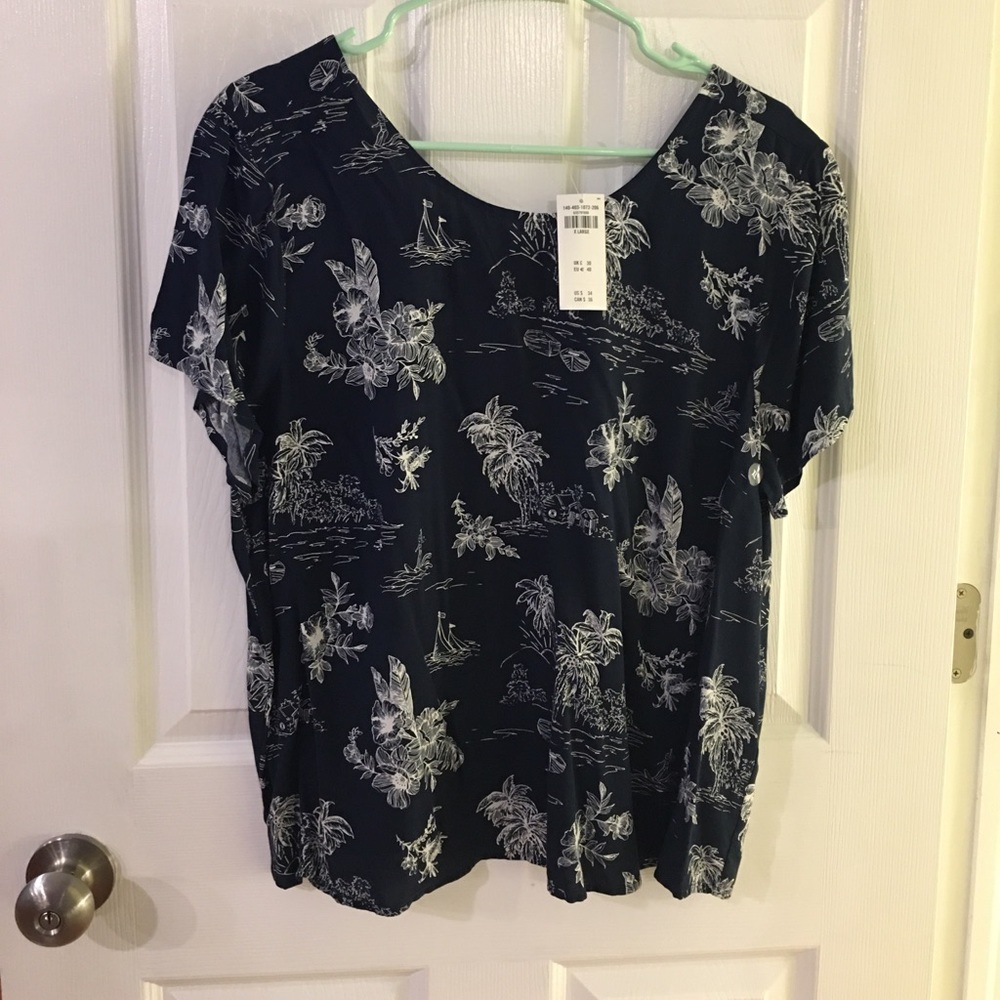 Navy blouse